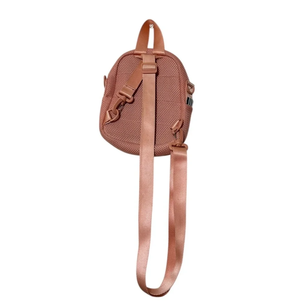 Adidas Air-Mesh Mini Backpack Pink Rose Sporty Adjustable Strap Small Bag Womens - Picture 4 of 9